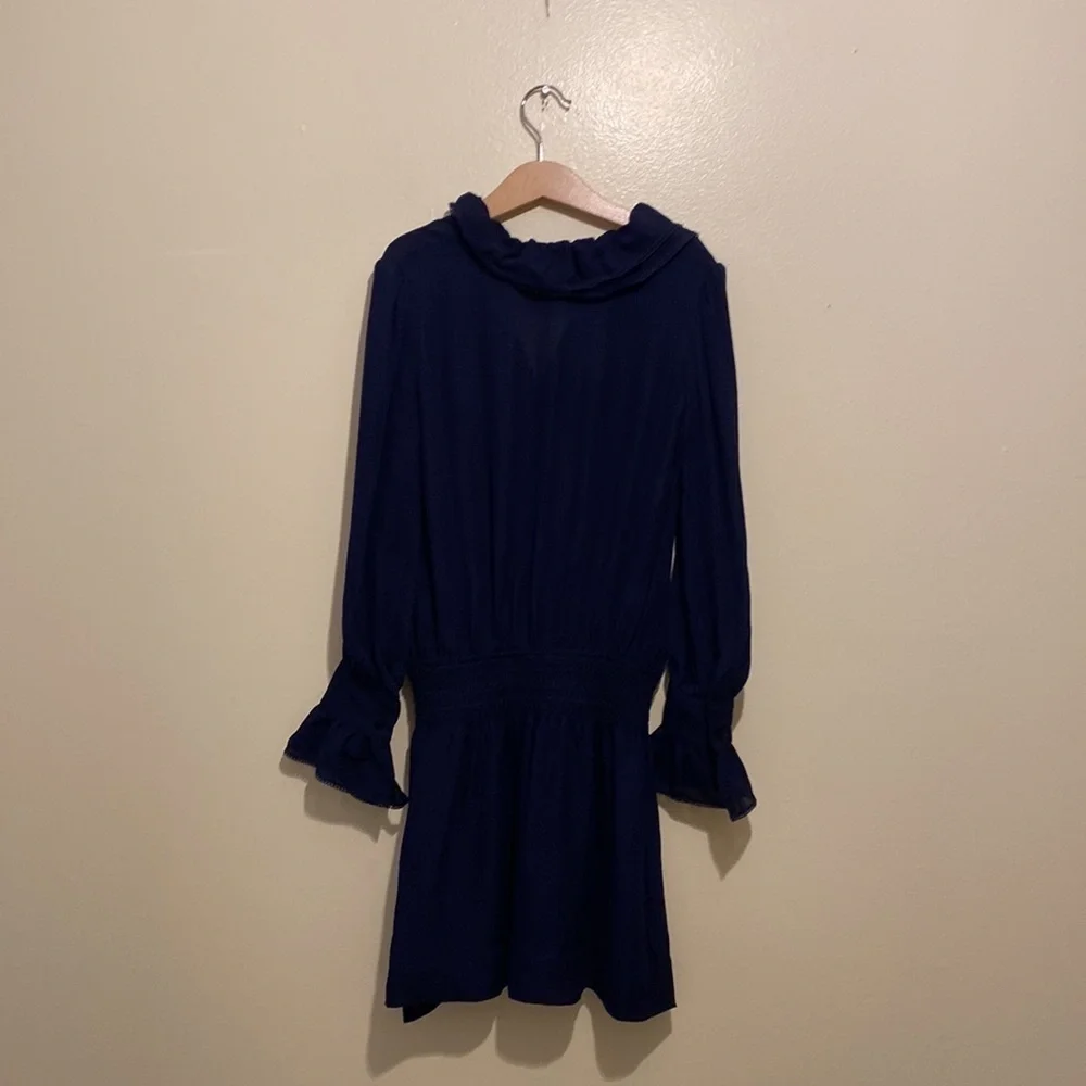 RALPH LAUREN & POLO RALPH LAUREN NAVY BLUE SILK & cotton dress . Size 7 set 2